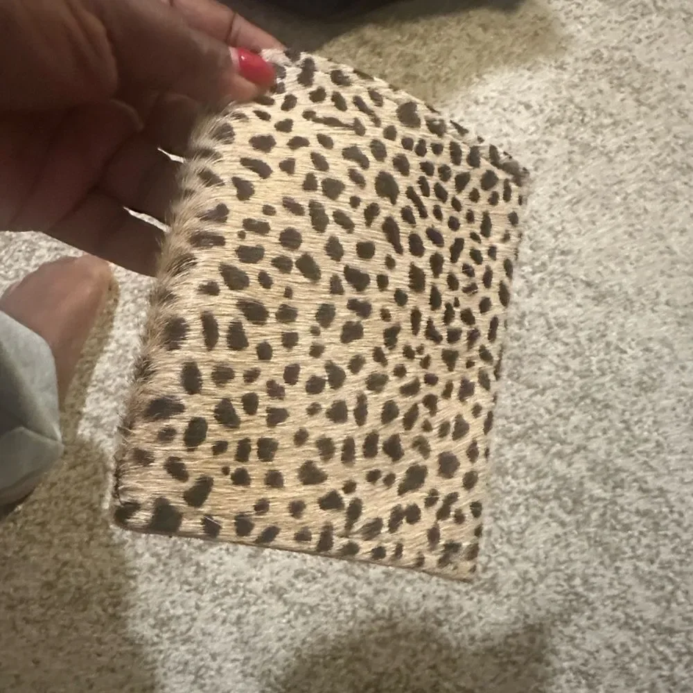 Izzimo Leather & Mohair Square Change Purse